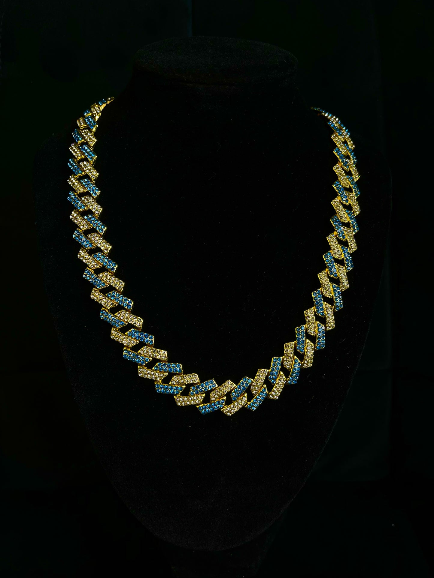 Standard Blue Majesty Cuban Set | 15mm Gold