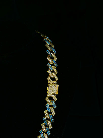 Standard Blue Majesty Cuban Set | 15mm Gold